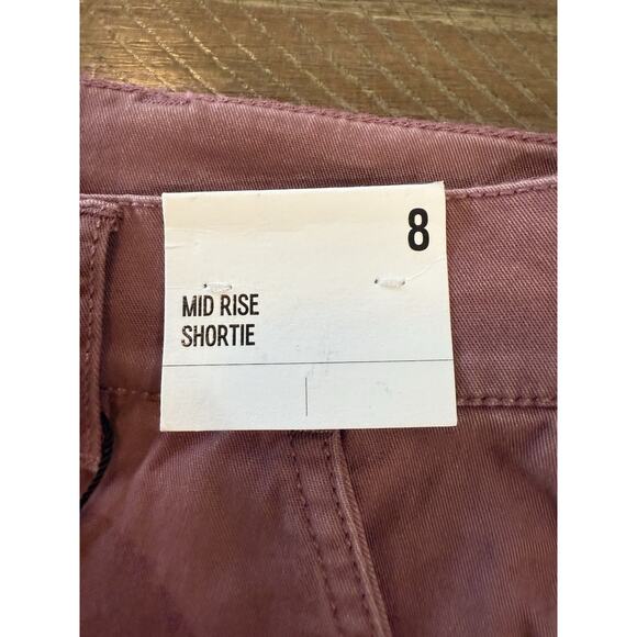 NWT Express Mid Rise Shortie Dusty Rose Embroidered Floral Shorts Women’s Size 8 - Picture 8 of 16